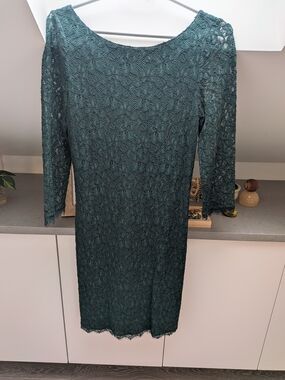 Babaton Dark Green Lace Dress